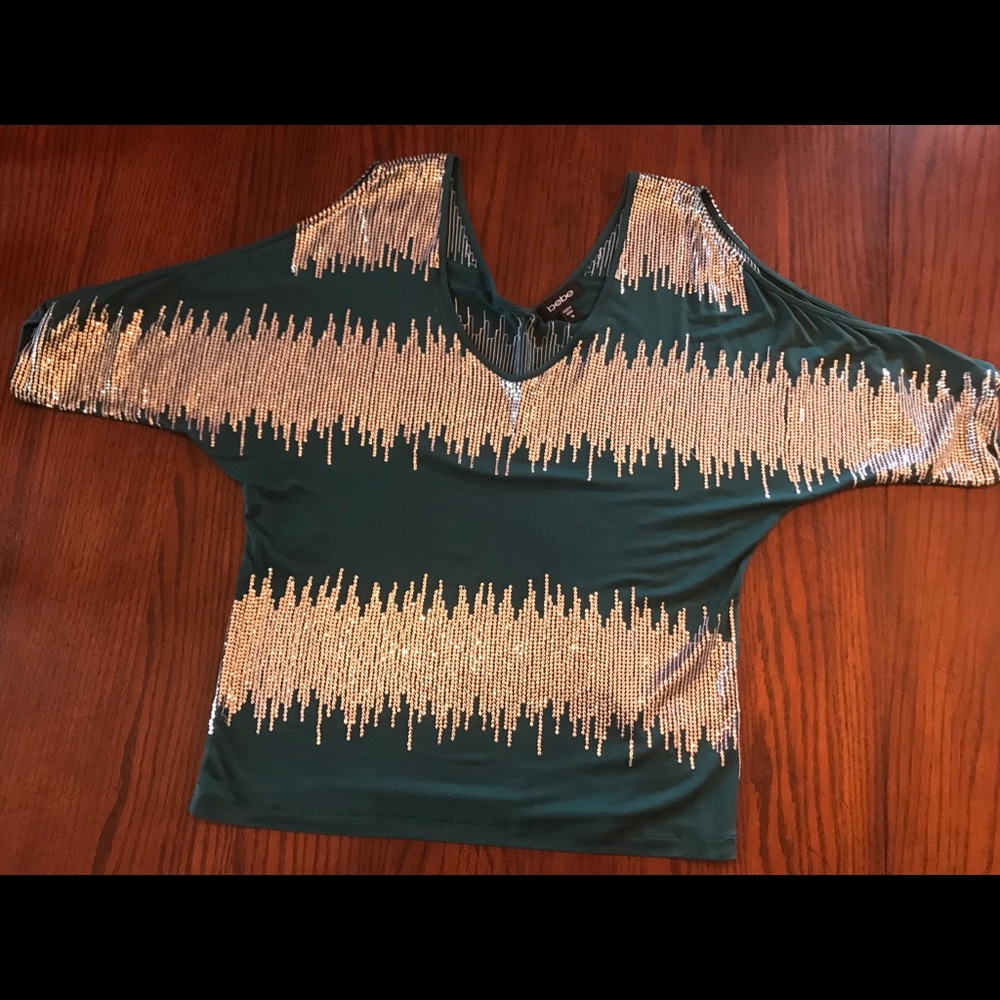 bebe quarter sleeve shirt